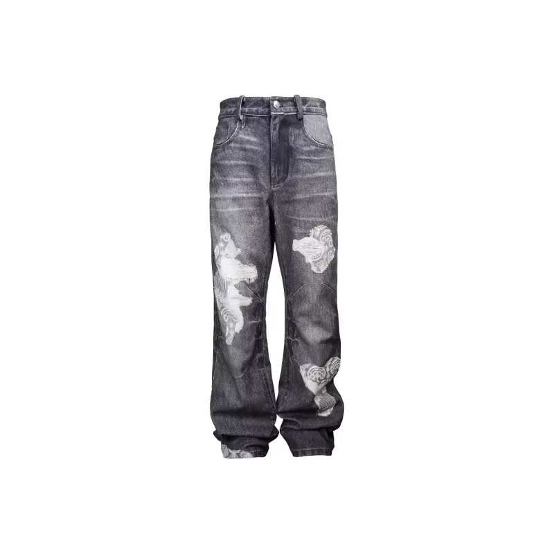 YADcrew Jeans Unisex Black-0