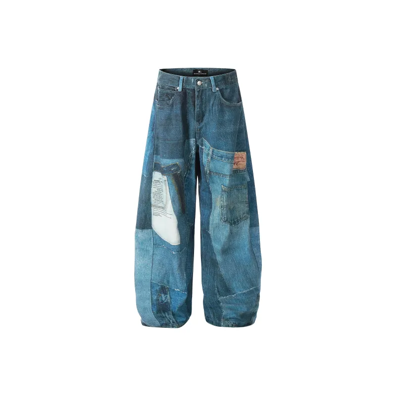 HEIYIXIANSHENG Jeans Unisex Blue-0