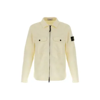 STONE ISLAND Compass Patch Zipped Overshirt
