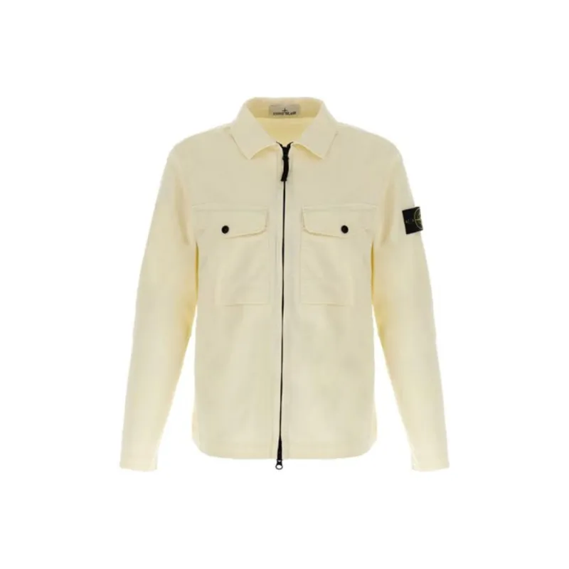 STONE ISLAND Compass Patch Zipped Overshirt-0