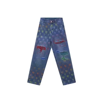 TSMLXLT Jeans Unisex Dark Denim Blue