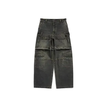 Balenciaga SS24 Jeans Loose Fit Style Unisex Black