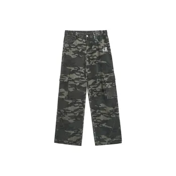 UF9193 Jeans Unisex Green Camouflage