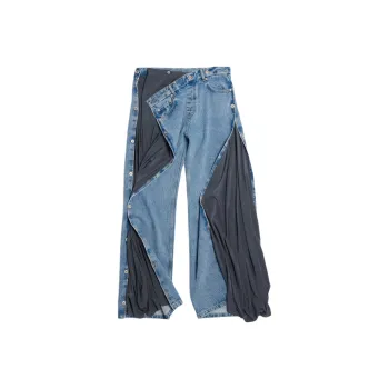 YProject FW24 Jeans Men's Ice Blue Gray
