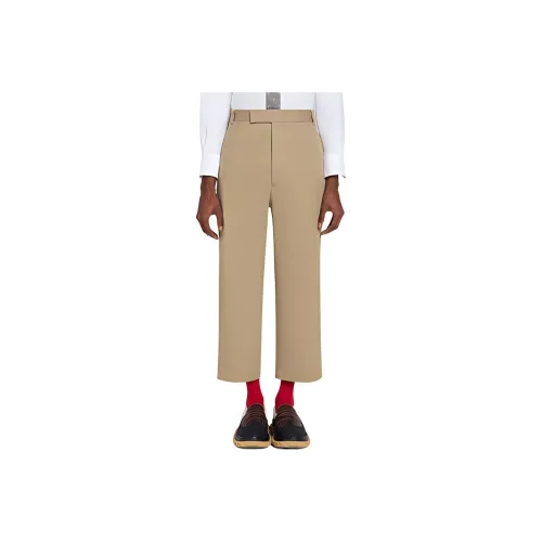 THOM BROWNE Cropped Grosgrain loop Trousers