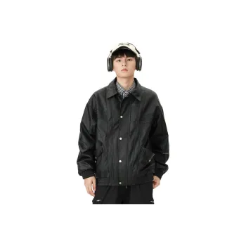 REFAMES Leather Jacket Unisex Black