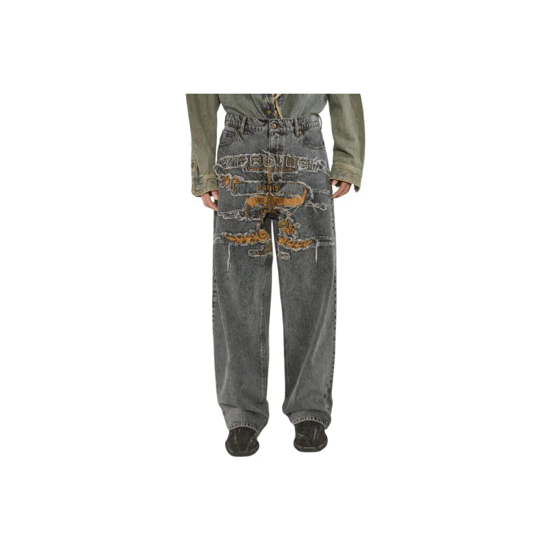 Y/Project Paris' Best Patch Distressed Jeans-0