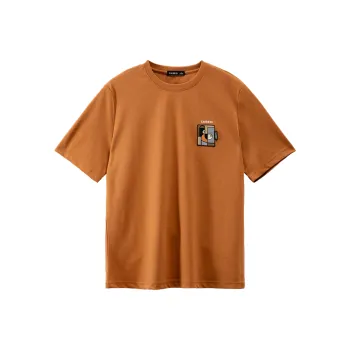 CAISEDI T Shirts Men Orange