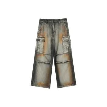 JHYQ Jeans Unisex Black Gray Color