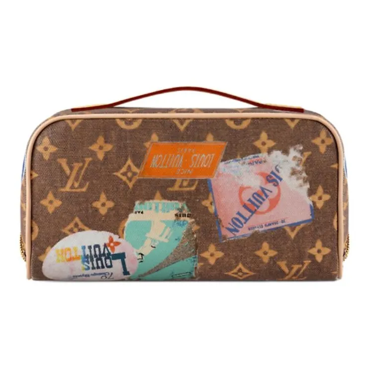 LOUIS VUITTON Monogram Coated Canvas Toiletry Bag Unisex Brown-2