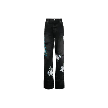 AMIRI Floral print Straight leg Jeans