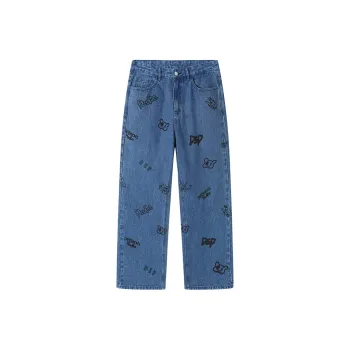 DANGEROUSPEOPLE x YEWANZILIANMINGKUAN Jeans Unisex Blue