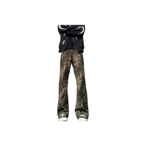 COMXZ Jeans Unisex Leopard Print