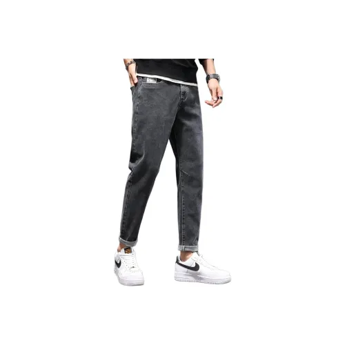 RENBEN Summer Jeans Unisex Vintage Blue Dark Gray