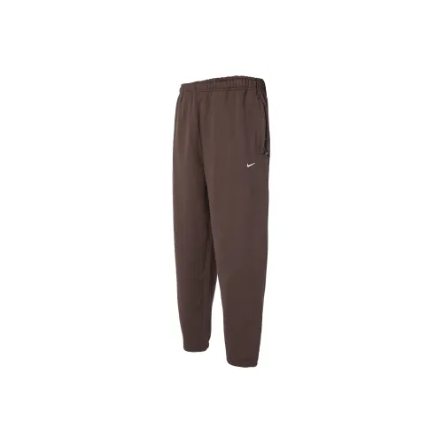 Nike Solo Swoosh Men's Fleece Pants Brown