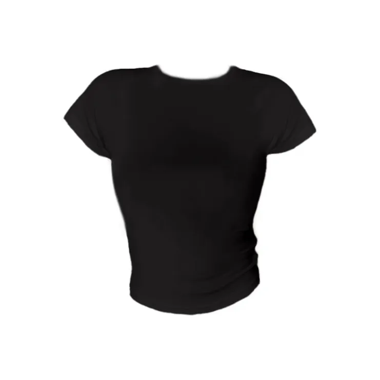 HEISU Set in Sleeve T Shirt Women's Black-1