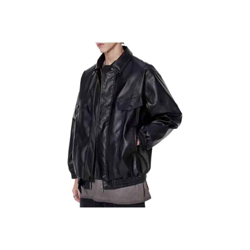 RAP PANDA Leather Jacket Unisex-0
