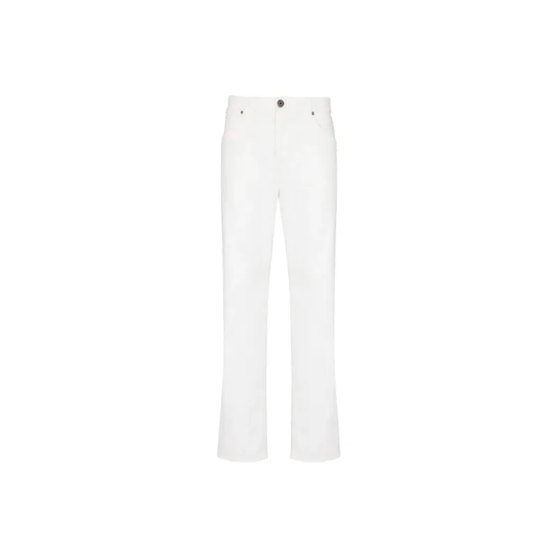 BALMAIN Logo embroidered Straight leg Jeans-0