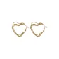 Gold Heart Hoop Earrings