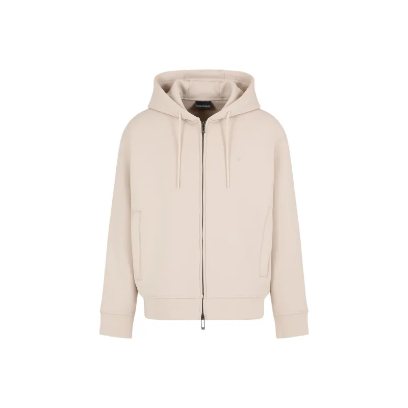 EMPORIO ARMANI Lyocell blend Jersey Hooded Sweatshirt With Zip-0