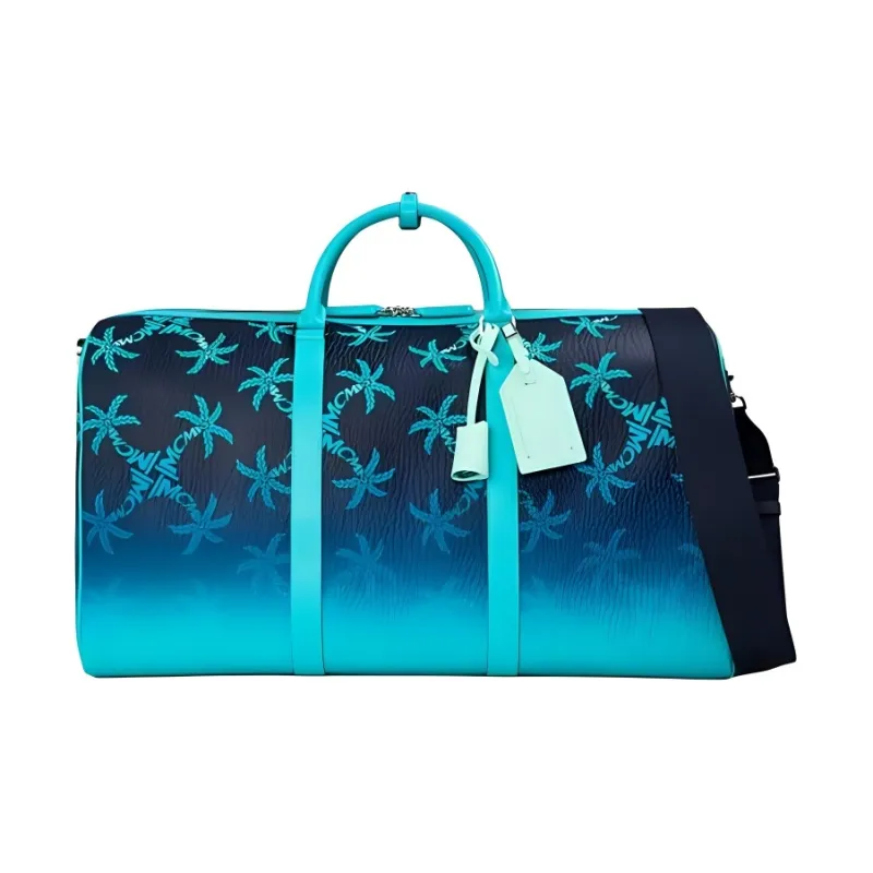 MCM Ottomar Artificial Leather Travel Bag Men's Blue-2