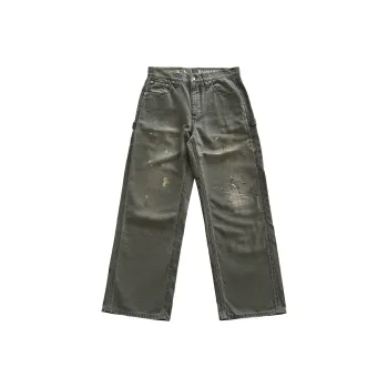 Haonanhuang Cargo Pants Unisex Green Camouflage