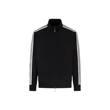 EMPORIO ARMANI Asv Full zip Sweatshirt In Jersey With Logo Bands