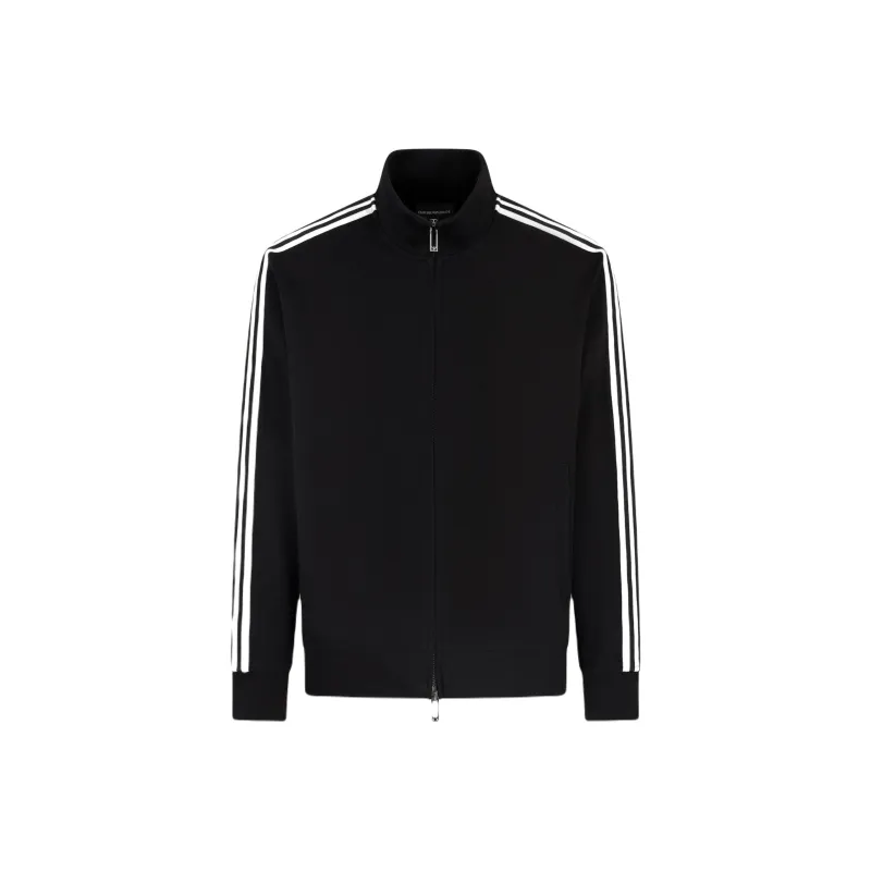EMPORIO ARMANI Asv Full zip Sweatshirt In Jersey With Logo Bands-0