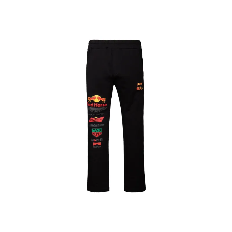 P.M.W FW21 Straight Thickened And Fleece Lined Casual Pants Winter Men's Black-0