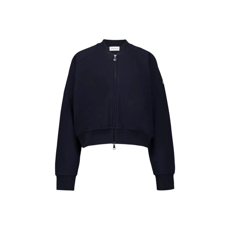 Moncler Zip Up Cropped Bomber Jacket-0