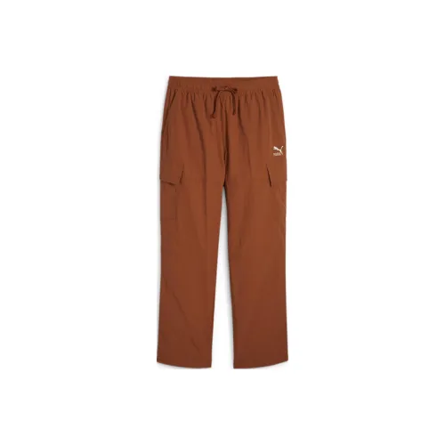 PUMA CLASSICS Cargo Woven Pants Knitted Sweatpants Men's Coffee