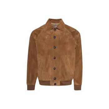 Valentino Suede Button Up Jacket