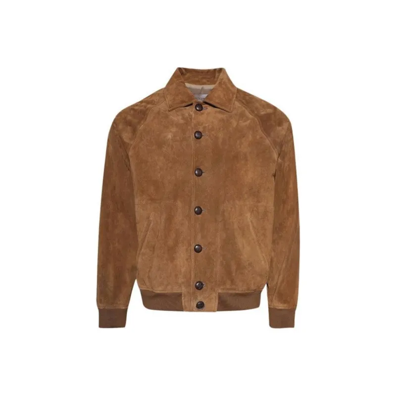 Valentino Suede Button Up Jacket-0