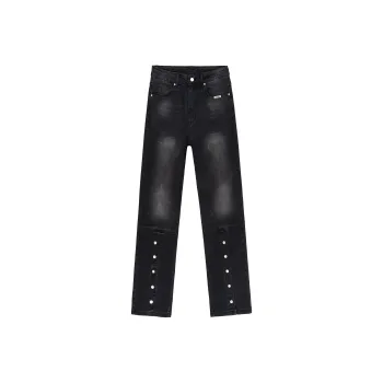 XINYINSU Jeans Unisex Washed Black