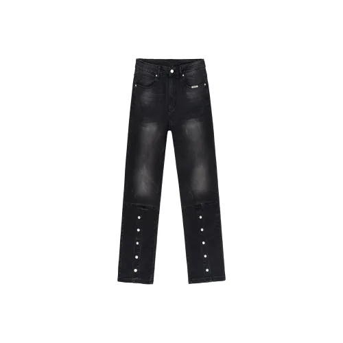 XINYINSU Jeans Unisex Washed Black