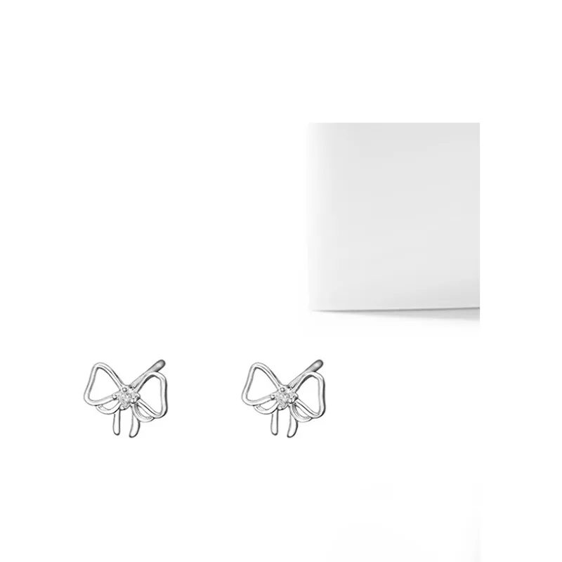 MIDNIGHT MOMENT S999 Silver Stud Earrings Women's-4
