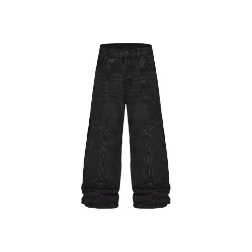 BLACK8 Mula Over Billionaire Jeans Unisex Black