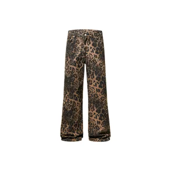FAVEPOP Jeans Unisex Leopard Print