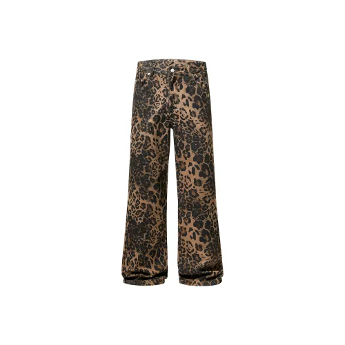 FAVEPOP Jeans Unisex Leopard Print