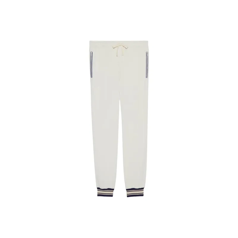 GUCCI Logo patch Cotton Track Pants-0