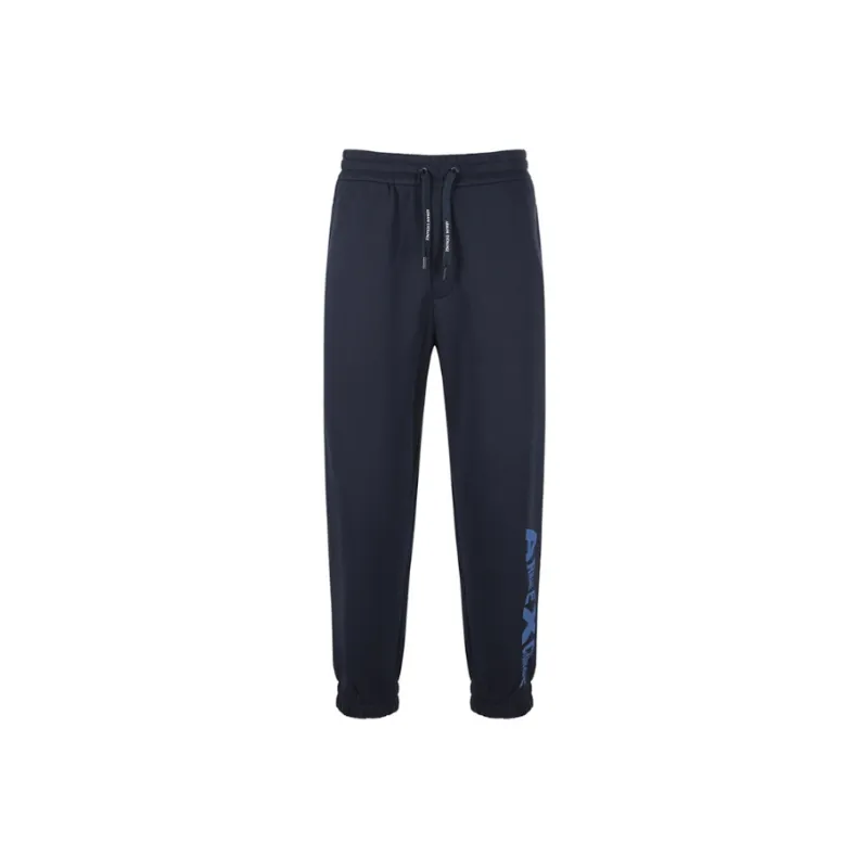 ARMANI EXCHANGE SS23 Knitted Sweatpants Men's Marine Blue-0