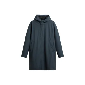 ZARA Parka Coats Men's Sea Blue