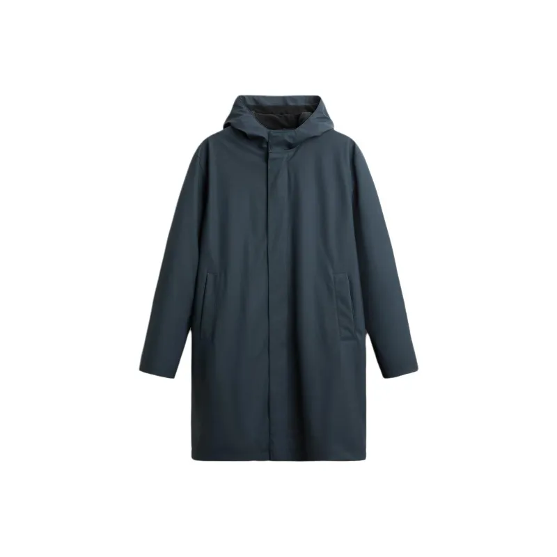 ZARA Parka Coats Men's Sea Blue-0