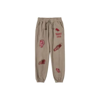 SSSAINT LOUIS Knitted Sweatpants Unisex Khaki