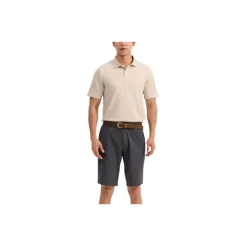 DECATHLON 100 Series Polo Shirt Men's Light Chalk Gray