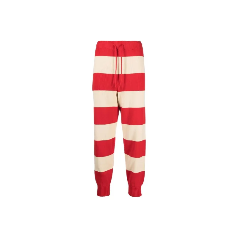 GUCCI Knitted Sweatpants Men Red-0
