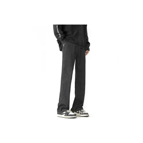 CENPIN Autumn And Winter Season Washable Fleece-Lined Jeans Unisex