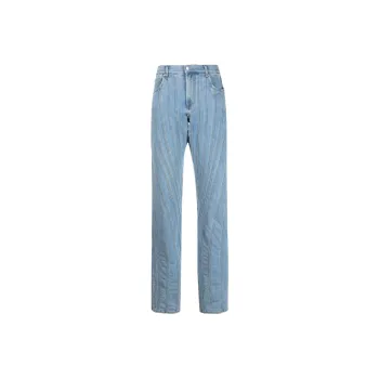 Mugler Snow Spiral Straight leg Jeans