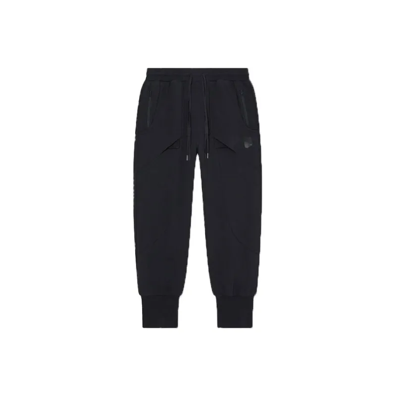 LiNing x CHENGLONG LIANMINGKUAN Knitted Sports Pants Men's Charcoal Black-0