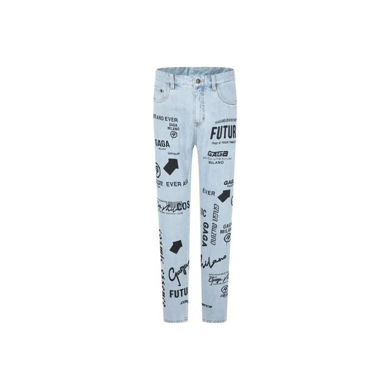 GAGAML Jeans Men Light Blue-0